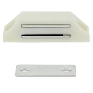 Magneetsnapper metalen tegenplaat 6kg wit
