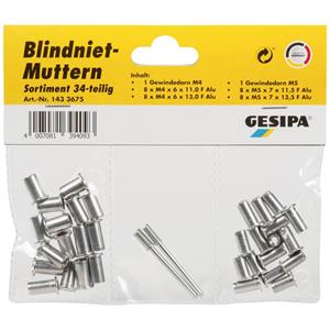 Gesipa 1433675 Blindniete 18 Teile