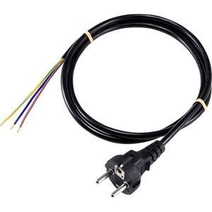 Sygonix SY-5178370 Stroom Netkabel Zwart 3 m