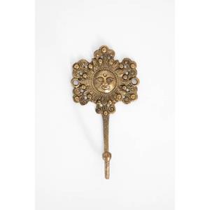 Brass wandhaak sunflower