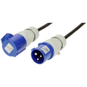 maxCamp 165376 Stroom Verlengkabel 16 A Blauw, Zwart 25 m UV-bestendig, Oliebestendig, Flexibel, Zuurbestendig
