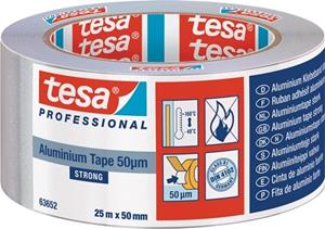 Tesa STRONG 63652-00001-00 Aluminium tape Zilver (l x b) 25 m x 50 mm 1 stuk(s)