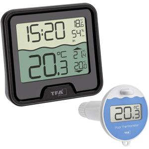 tfadostmann TFA Dostmann Marbella Zwembadthermometer Zwart