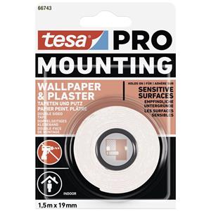 Tesa Mounting PRO Tapete & Putz 66743-00000-00 Montageband Weiß (L x B) 1.5m x 19mm 1St.