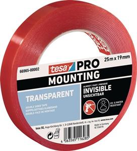 Tesa Mounting PRO Transparent 66965-00002-00 Montageband Transparent (L x B) 25m x 19mm 1St.