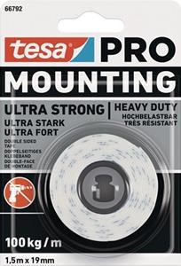 Tesa Mounting PRO Ultra Strong 66792-00000-00 Montageband Weiß (L x B) 1.5m x 19mm 1St.
