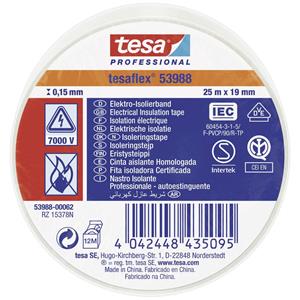 Tesa tesaflex IEC 53988-00062-00 Isolierband Weiß (L x B) 25m x 19mm