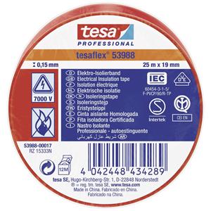 Tesa tesaflex IEC 53988-00017-00 Isolierband Rot (L x B) 25m x 19mm