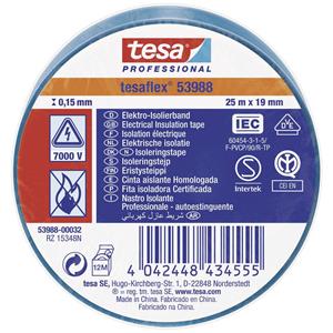 Tesa flex IEC 53988-00032-00 Isolatietape Blauw (l x b) 25 m x 19 mm 1 stuk(s)