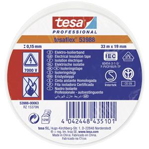 Tesa tesaflex IEC 53988-00063-00 Isolierband Weiß (L x B) 33m x 19mm