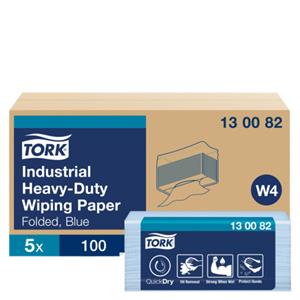 Tork 130082 Extra sterke industrie papieren doekjes blauw W4