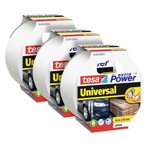 tesa UNIVERSAL 56348 Textieltape Wit (l x b) 10 m x 50 mm 3 stuk(s)