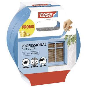 Tesa Professional Outdoor 56214-00000-03 Malerabdeckband Blau (L x B) 50m x 25mm 2St.