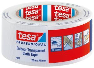 tesa Outdoor Gewebeband 4665, transparent, 48 mm x 25 m