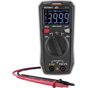 Voltcraft VC-12637410 Multimeter Kalibratie (ISO) Digitaal CAT III 600 V Weergave (counts): 4000