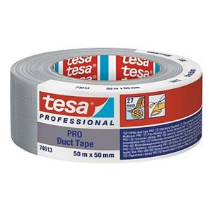 Tesa Duct Tape PRO 74613-00003-00 Reparatietape Grijs (l x b) 50 m x 50 mm 1 stuk(s)