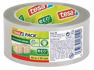 tesapack ECO & ULTRA STRONG Verpackungsklebeband, 50mm x 66m