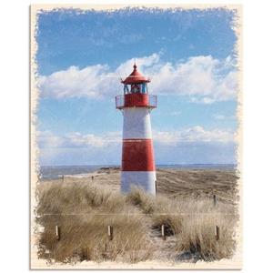 Artland Kapstok Vuurtoren Sylt van hout met 4 sleutelhaakjes – sleutelbord, sleutelborden, sleutelhouder, sleutelhanger voor de hal – stijl: modern