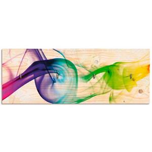 Artland Kapstok Rook - abstract van hout met 4 sleutelhaakjes – sleutelbord, sleutelborden, sleutelhouder, sleutelhanger voor de hal – stijl: modern