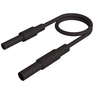 SKS Hirschmann MAL S GG-B 100/2,5 schwarz Veiligheidsmeetsnoer [4mm-veiligheidsstekker - 4mm-veiligheidsbus] 100 cm Zwart 1 stuk(s)