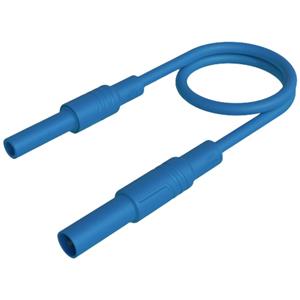 SKS Hirschmann MAL S GG-B 25/2,5 blau Veiligheidsmeetsnoer [4mm-veiligheidsstekker - 4mm-veiligheidsbus] 25 cm Blauw 1 stuk(s)