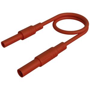 SKS Hirschmann MAL S GG-B 50/2,5 rot Veiligheidsmeetsnoer [4mm-veiligheidsstekker - 4mm-veiligheidsbus] 50 cm Rood 1 stuk(s)