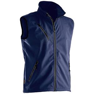 J7502-dunkelblau-L Softshell vest Softshell Jacket Light Maat: L Donkerblauw