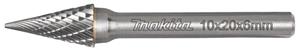 Makita B-52847 Frässtift Hartmetall Spitzkegel Produktabmessung, Ø 10mm Arbeits-Länge 20mm Schaft