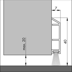 Dorpelstrip pvc pds-b-wt