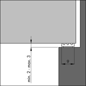 Tochtband zelfklevend P-profiel rubber kier 2-3mm wit 7.5 meter