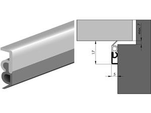 Elton Tochtstrip acrylbestendig 2200mm elro 6905.AR