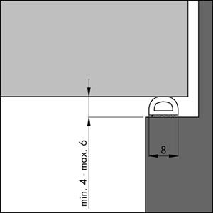 Ellen Tochtband zelfklevend D-profiel rubber kier 4-6mm wit 7.5 meter