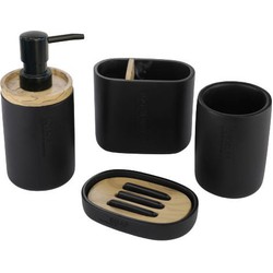 Decopatent Luxe 4 Delige Badkamer / Toilet Accessoires Set - Kunsstof Badkamerset