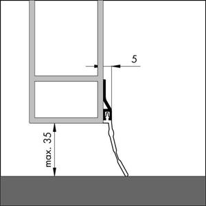 francecalfeutrage Profil ads-gl pvc-lippe schwarz 2.5M