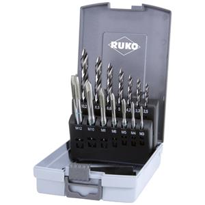 RUKO 259048RO Machinetapboorset 14-delig M3 - M12 DIN 352, DIN 376, DIN 338 HSS 1 set(s)