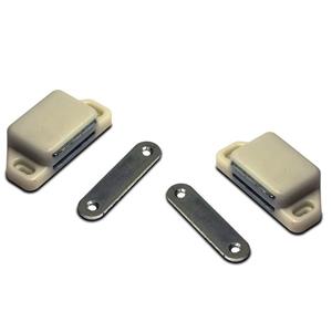 6x stuks magneetsnapper / magneetsnappers met metalen sluitplaat wit 6 x 5,4 x 2,6 cm -