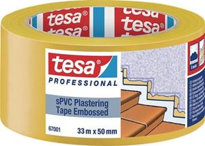 Tesa SPVC EMBOSSED 67001-00001-00 Gipstape  Professional Geel (l x b) 33 m x 50 mm 1 stuk(s)