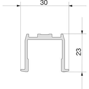 bovenste geleiding HS gelijkliggend L=6.500mm