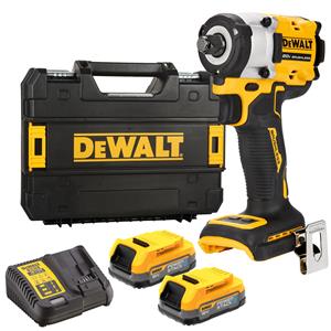 DeWALT DCF921E2T 18V Li-ion XR Accu Slagmoersleutel set (2x Powerstack accu) met Frictiering - 1/2” in TSTAK koffer