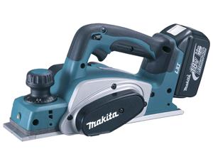 Makita DKP180RMJ 18V Li-Ion Accu schaafmachine set (2x 4.0Ah accu) in Mbox - 82mm - 2mm