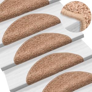 vidaxl Trapmatten 10 st 56x17x3 cm beige