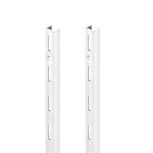 2x stuks Wandrails / planksysteem staal wit 14.5 cm -