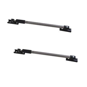 2x Raamuitzetters / tele-uitzetters Rvs zwart telescopisch 35 cm -