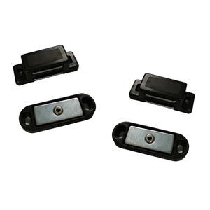 2x stuks magneetsnapper / magneetsnappers met metalen sluitplaat bruin 4,7 x 1,4 x 1,6 cm -