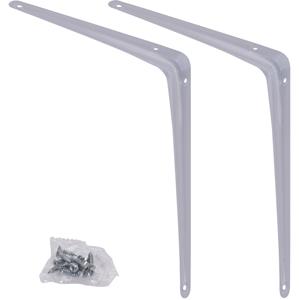 FX Tools 2x Plankdrager wit 25 x 30 cm tot 13 kg inclusief schroeven -