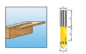 Makita D-10578 Boorfrees HM 8mm S8