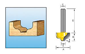 Makita D-11031 S-profielfrees HM 12,7mm S8