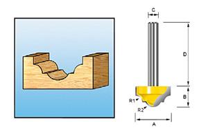 Makita D-11069 Sierprofielfrees HM 12,7mm S8