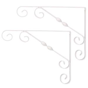 Element System 8x Witte stalen plankdrager Jutta 23 x 18 cm tot 30 kg -