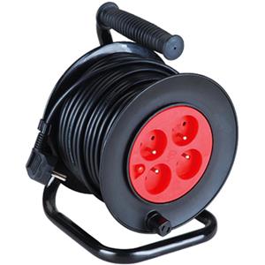BES LED Kabelhaspel - Aigi Sitronu - 2300W - 4 Stopcontacten - 40 Meter - Zwart | België